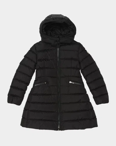 MONCLER GIRL'S CHARPAL HOODED LONG DOWN COAT