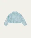 Moncler Girl's Chazeron Bubble Bomber Jacket In Blue