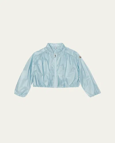 Moncler Kids' Girl's Chazeron Bubble Bomber Jacket In Blue