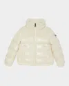 Moncler Girl's Dima Texturedyoke Down Jacket In Sand