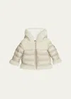 Moncler Girl's Dofi Teddy Trim Puffer Jacket In Miscellaneous