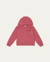 Moncler Girl's Embroidered Logo Appliqué Hoodie