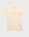 Moncler Kids' Girl's Embroidered Logo-print T-shirt In White