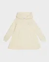 Moncler Cream Hooded Rhinestone-embellished Logo Cotton-jersey Dress 4-10 Y In White