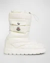 Moncler Girl's Gaia Pocket Nylon Mid Snow Boots, Toddlers/kids In White
