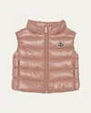Moncler Girl's Ghany Down Vest In Brown