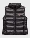 Moncler Girl's Ghany Quilted Puffer Down Vest In Black