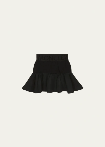 Moncler Kids' Girl's Gonna Mini Skirt In 999 - Black