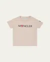 Moncler Kids' Girl's Heart Logo-print Short-sleeve T-shirt In Neutral