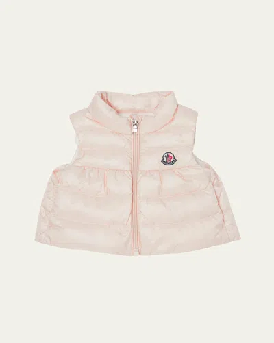 Moncler Kids' Girl's Hiva Down Puffer Vest In Light Pink
