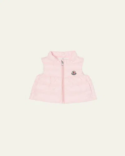 Moncler Kids' Girl's Hiva Down Vest In Pink