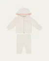 Moncler Girl's Hoodie & Star-print Leggings In Pink