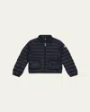 Moncler Girl's Lans Quilted Down Jacket In Blue