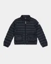 Moncler Girl's Lans Quilted Down Jacket In Blue