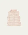 Moncler Liane Nylon Down Vest In Light Pink