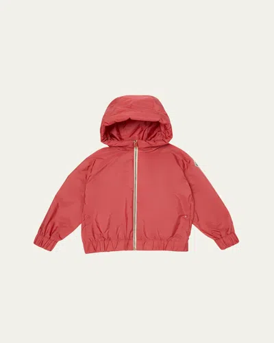 Moncler Kids' Girl's Lilianna Jacket W/ Logo Bell In Pink