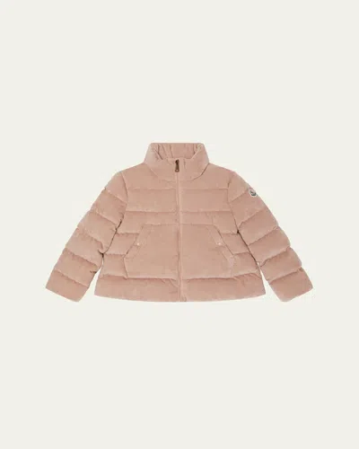 MONCLER GIRL'S MARTH CORDUROY DOWN JACKET
