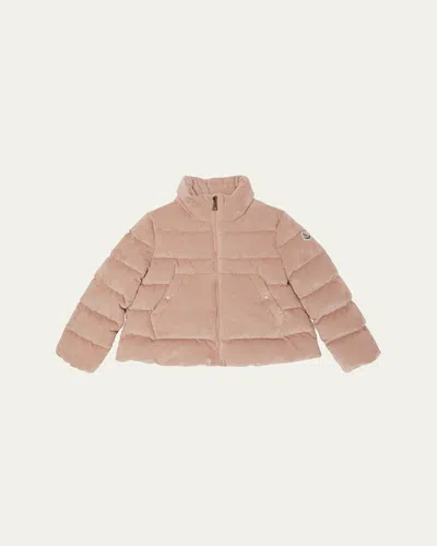 MONCLER GIRL'S MARTH CORDUROY DOWN JACKET