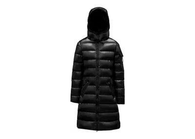 Pre-owned Moncler Girl's Moka Long Down Kid's Jacket In Black