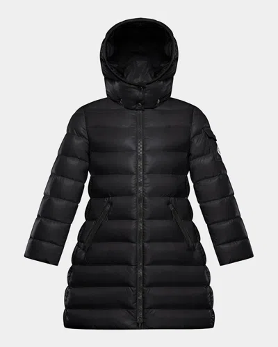 Moncler Kids' Girl's Moka Long Puffer Coat In Black