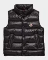 Moncler Girl's Quilted Down Vest In Black