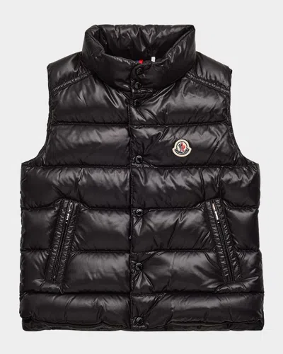 Moncler Kids' Girl's Quilted Down Vest In Black