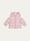 Moncler Sharon Hooded Down Jacket Pink In Pastel Pink