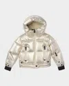 Moncler Girl's Violette Down Puffer Ski Jacket In Neutral