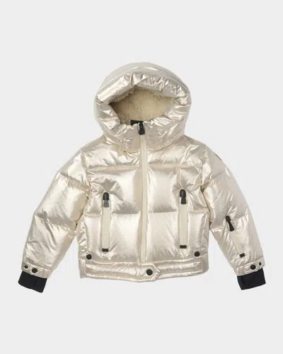 MONCLER GIRL'S VIOLETTE DOWN PUFFER SKI JACKET