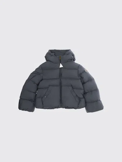 Moncler Kids'  Girl's Xhante Water-repellent Nylon Puffer Jacket With Hood In Blue