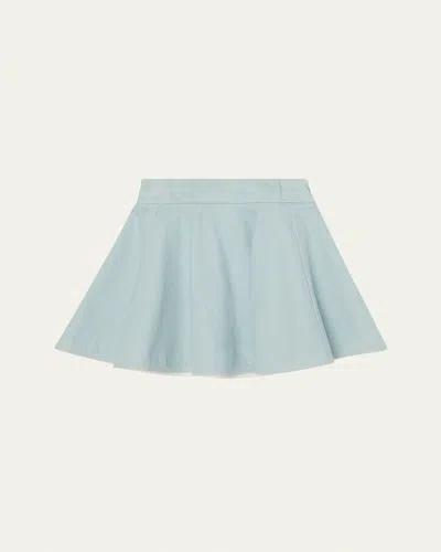 Moncler Kids' Girl's Zip Skirt In Blue
