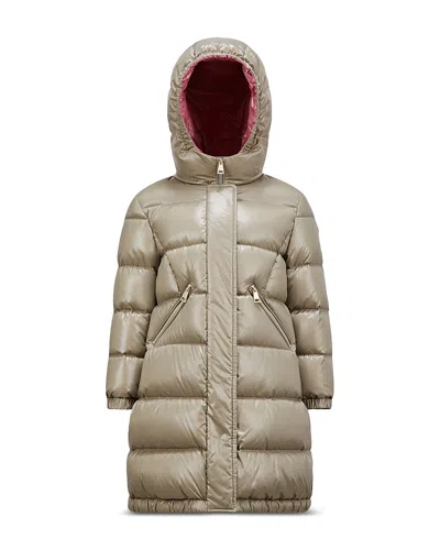 Moncler Girls' Bellevue Long Coat - Big Kid In Brown