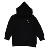 Moncler Girls Black Sequin Logo Hooded Jumper In Black