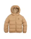Moncler Girl's Clarita Embellished Bell Puffer Jacket In Khaki