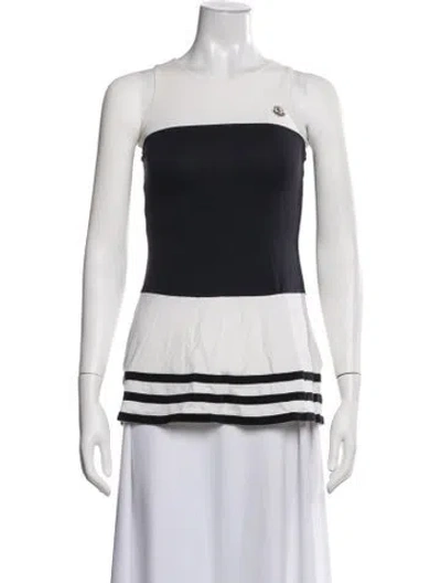 Pre-owned Moncler Kids' Girls' Colorblock Sleeveless Dress In Blue