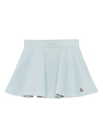 Moncler Girls' Cotton Mini Skirt In Blue