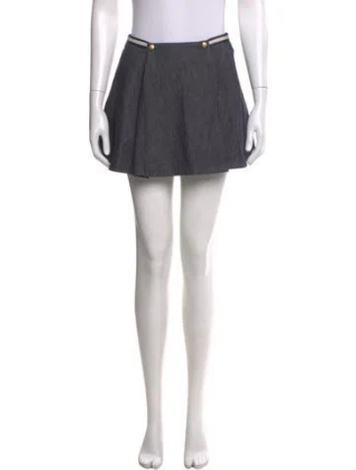 Pre-owned Moncler Kids' Girls' Denim Skirt In Blue