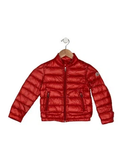 Pre-owned Moncler Babies' Girls' Down Jacket In Red