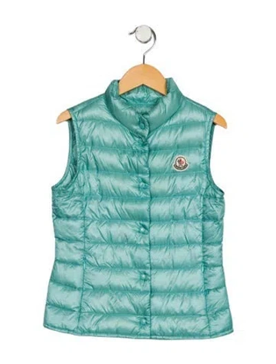 Pre-owned Moncler Kids' Girls' Down Vest In Blue