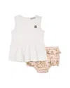 Moncler Girls' Dress & Bloomers Set - Baby, Little Kid In Open White