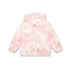 Moncler Girls Faite Hooded Polyamide Jacket In Pink