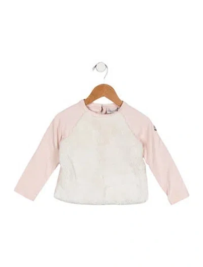 Pre-owned Moncler Babies' Girls' Faux Fur Top In Multi