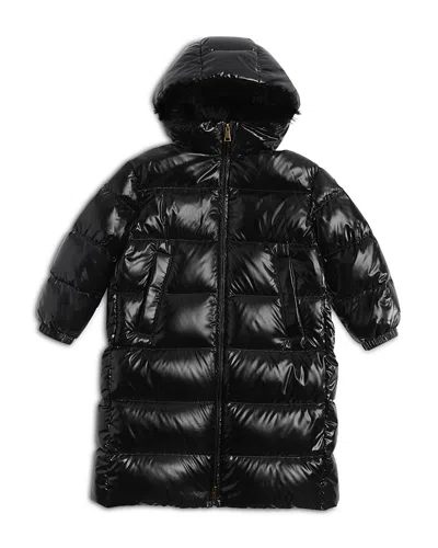 Moncler Girls' Ganevry Long Down Parka - Big Kid In Black