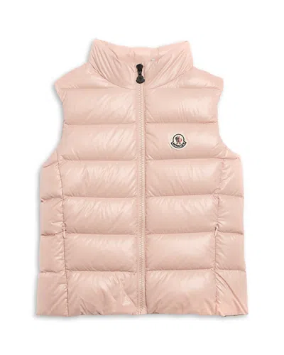 Moncler Girls' Ghany Down Puffer Vest - Big Kid In Pink
