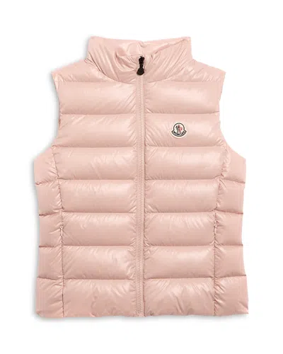 Moncler Girls' Ghany Down Puffer Vest - Big Kid In Pink