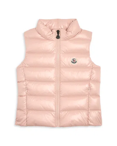 Moncler Girls' Ghany Down Puffer Vest - Little Kid In Pink