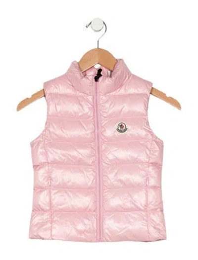 Pre-owned Moncler Kids' Girls Ghany Down Vest W/tags In Pink
