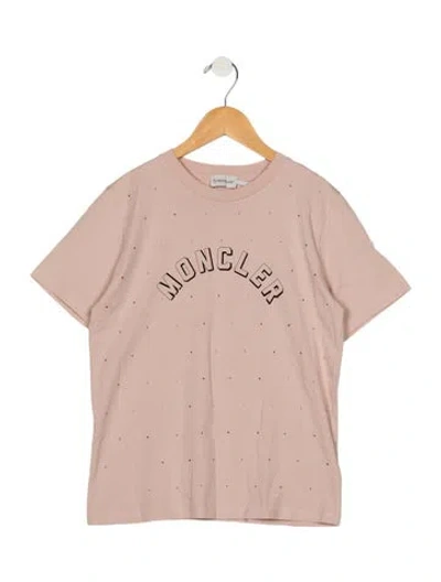 Pre-owned Moncler Kids' Girls Graphic T-shirt In Pink