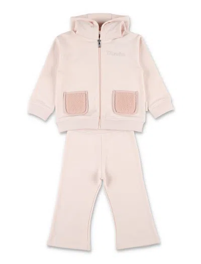 Moncler Girls Hooded Zip-up Sweatshirt And Pants Set In Rosa
