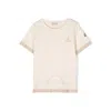 Moncler Girls Layered Cotton T-shirt In White
